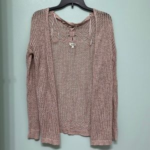 Mudd Light Pink/Mauve Color Cardigan